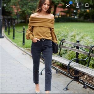 Something Navy olive sweater